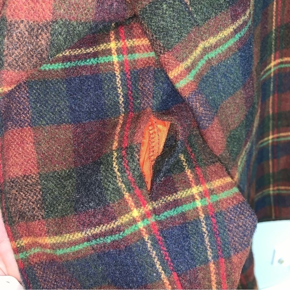 Vintage EastWest Blazer Jacket Women's Size Large Plaid Wool Multicolour Coat - Picture 8 of 8